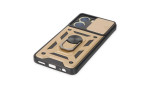 Newface Vivo Y16 Kılıf Pars Lens Yüzüklü Silikon - Gold