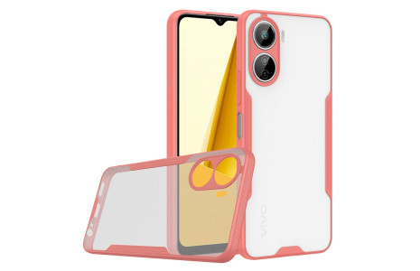 Newface Vivo Y16 Kılıf Platin Silikon - Pembe