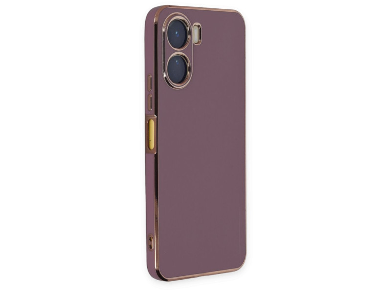 Newface Vivo Y16 Kılıf Volet Silikon - Mor