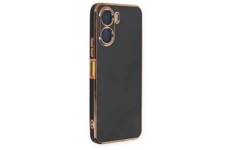 Newface Vivo Y16 Kılıf Volet Silikon - Siyah
