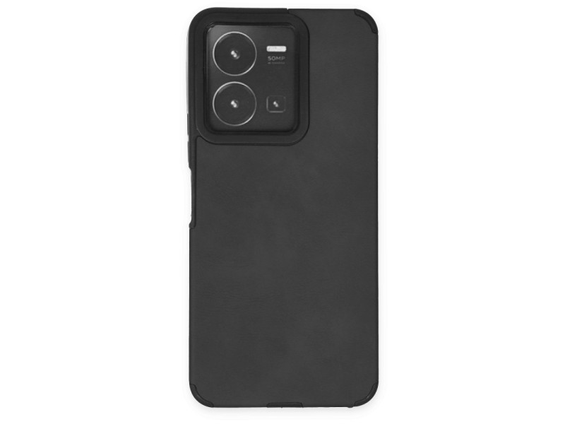 Newface Vivo Y22S Kılıf Loop Deri Silikon - Siyah