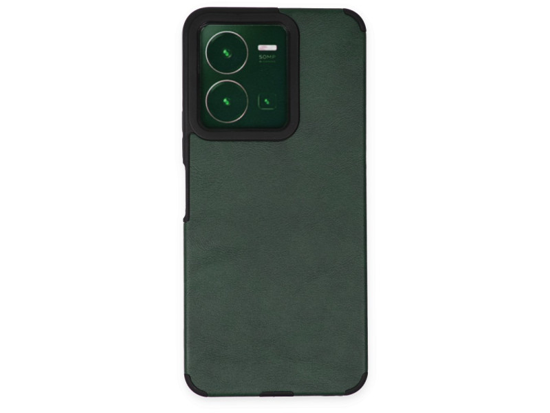Newface Vivo Y22S Kılıf Loop Deri Silikon - Yeşil
