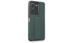 Newface Vivo Y22S Kılıf Mega Standlı Silikon - Yeşil