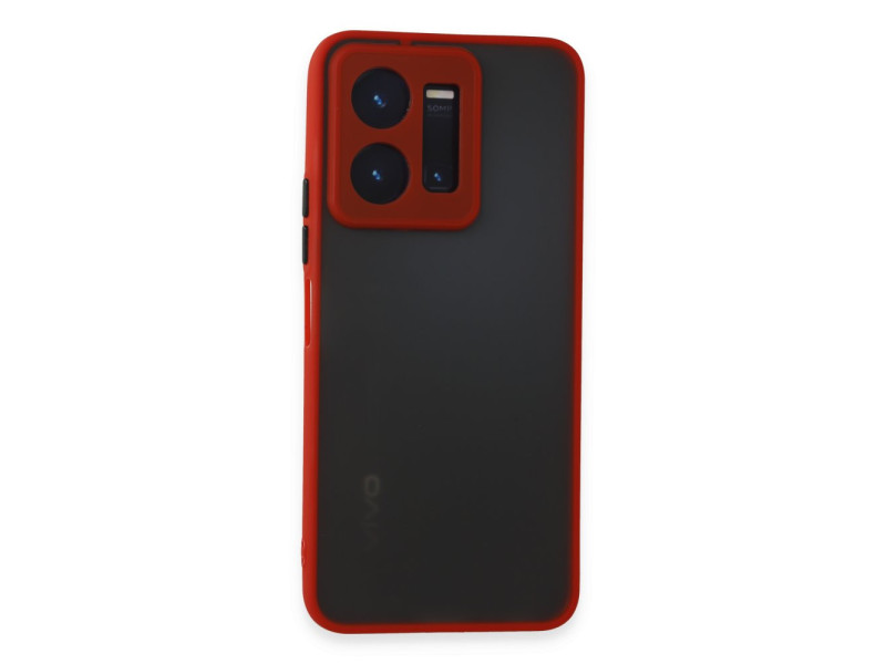Newface Vivo Y22S Kılıf Montreal Silikon Kapak - Kırmızı