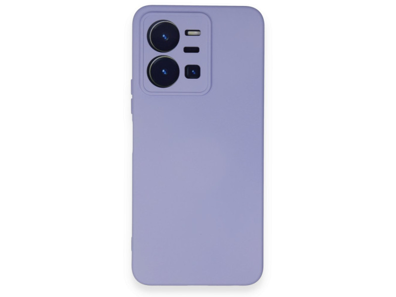 Newface Vivo Y22S Kılıf Nano içi Kadife Silikon - Lila