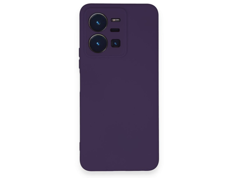 Newface Vivo Y22S Kılıf Nano içi Kadife Silikon - Mor