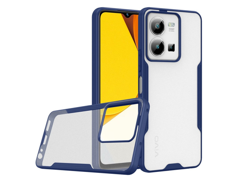 Newface Vivo Y22S Kılıf Platin Silikon - Lacivert