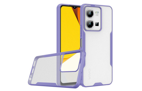 Newface Vivo Y22S Kılıf Platin Silikon - Lila