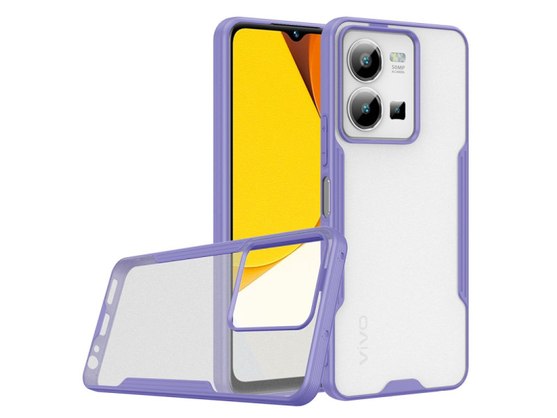 Newface Vivo Y22S Kılıf Platin Silikon - Lila