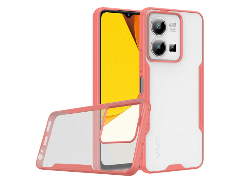 Newface Vivo Y22S Kılıf Platin Silikon - Pembe