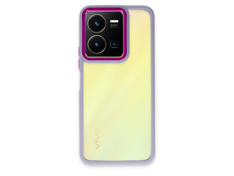 Newface Vivo Y35 Kılıf Dora Kapak - Lila