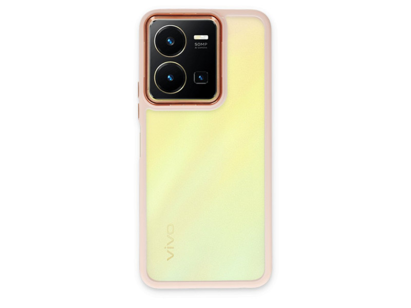 Newface Vivo Y35 Kılıf Dora Kapak - Pudra