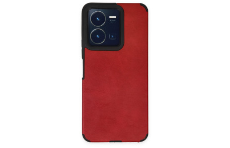 Newface Vivo Y35 Kılıf Loop Deri Silikon - Kırmızı