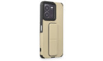 Newface Vivo Y35 Kılıf Mega Standlı Silikon - Gold