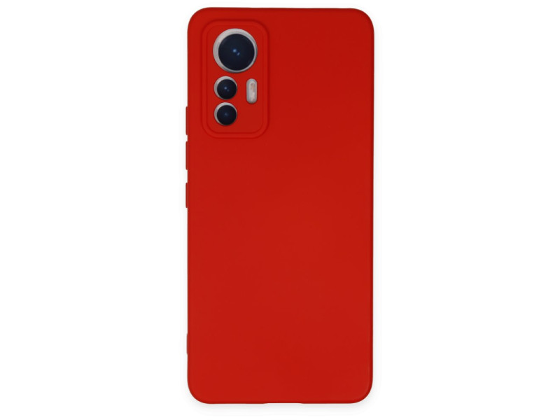 Newface Xiaomi Mi 12 Lite Kılıf Nano içi Kadife Silikon - Kırmızı