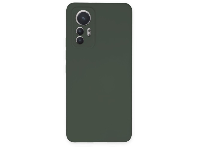 Newface Xiaomi Mi 12 Lite Kılıf Nano içi Kadife Silikon - Koyu Yeşil