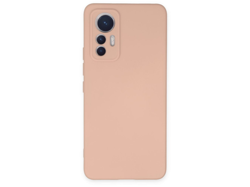 Newface Xiaomi Mi 12 Lite Kılıf Nano içi Kadife Silikon - Pudra