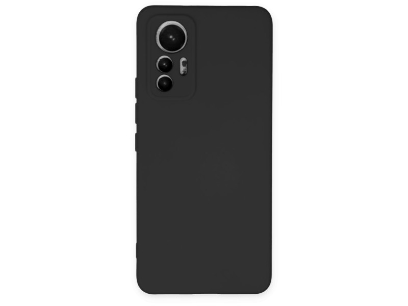 Newface Xiaomi Mi 12 Lite Kılıf Nano içi Kadife Silikon - Siyah