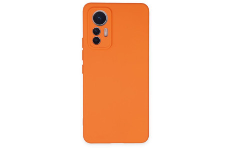Newface Xiaomi Mi 12 Lite Kılıf Nano içi Kadife Silikon - Turuncu