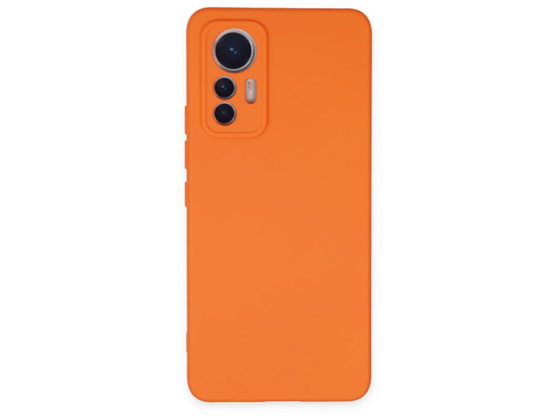 Newface Xiaomi Mi 12 Lite Kılıf Nano içi Kadife Silikon - Turuncu