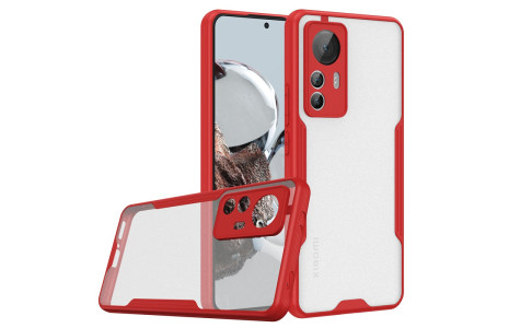 Newface Xiaomi Mi 12T Kılıf Platin Silikon - Kırmızı
