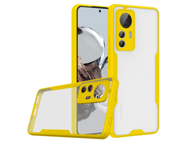Newface Xiaomi Mi 12T Kılıf Platin Silikon - Sarı