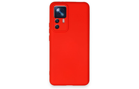 Newface Xiaomi Mi 12T Pro Kılıf Nano içi Kadife Silikon - Kırmızı