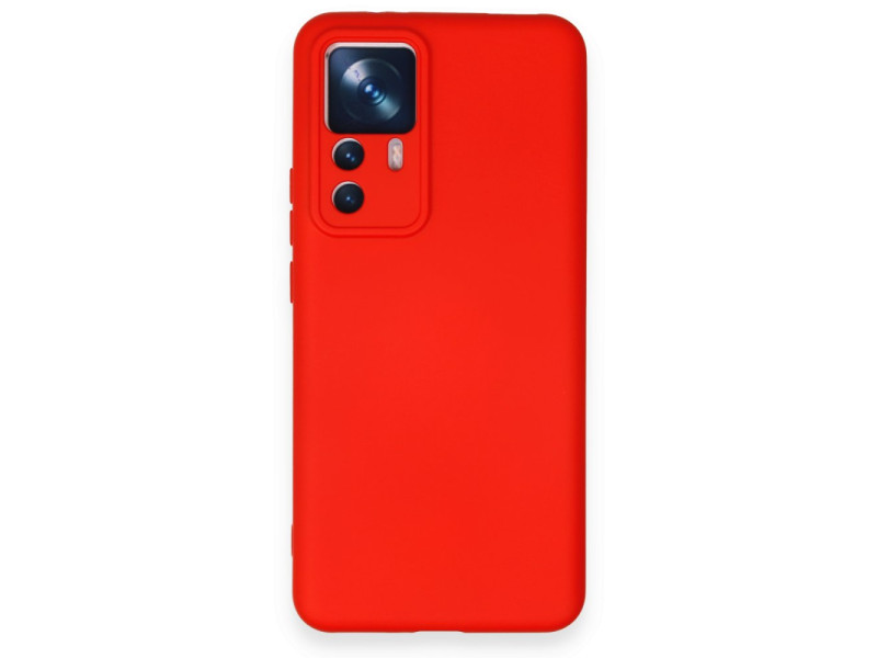 Newface Xiaomi Mi 12T Pro Kılıf Nano içi Kadife Silikon - Kırmızı