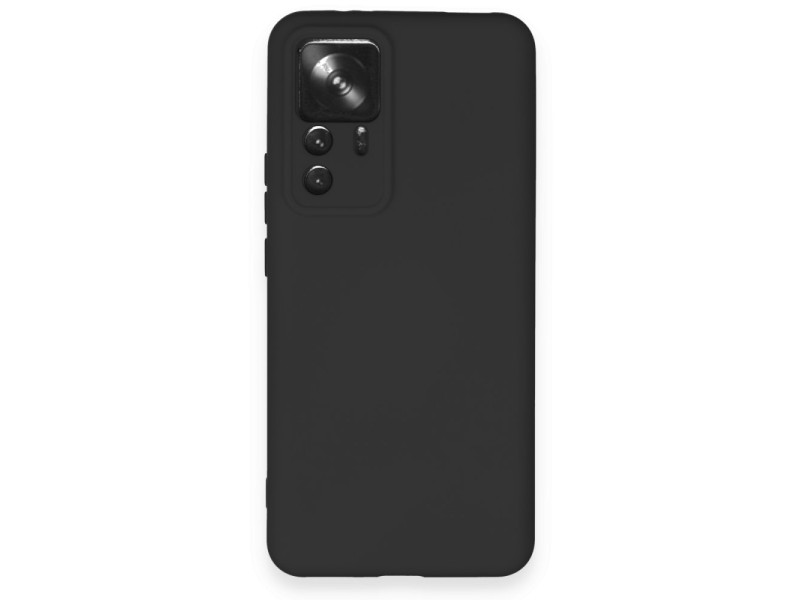 Newface Xiaomi Mi 12T Pro Kılıf Nano içi Kadife Silikon - Siyah