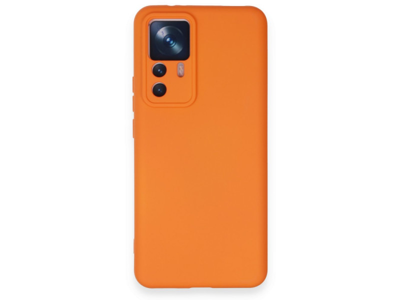 Newface Xiaomi Mi 12T Pro Kılıf Nano içi Kadife Silikon - Turuncu