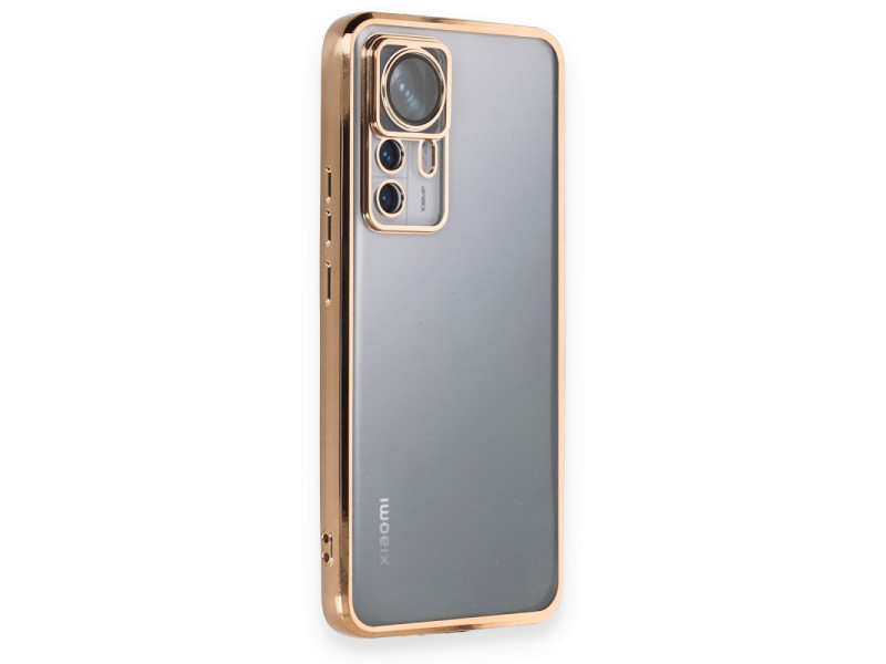 Newface Xiaomi Mi 12T Pro Kılıf Razer Lensli Silikon - Gold