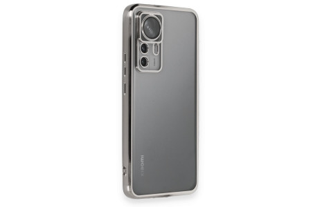 Newface Xiaomi Mi 12T Pro Kılıf Razer Lensli Silikon - Gümüş