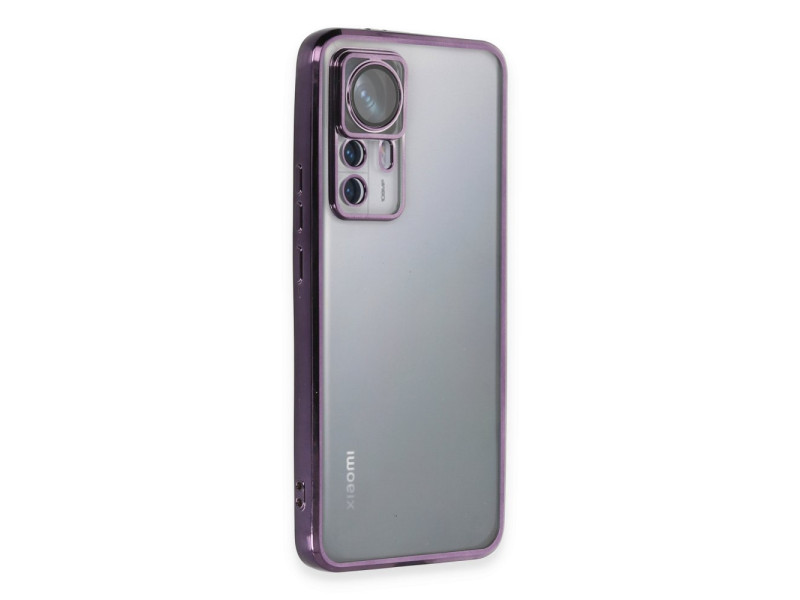Newface Xiaomi Mi 12T Pro Kılıf Razer Lensli Silikon - Mor