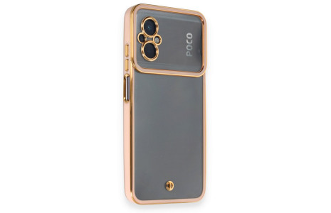 Newface Xiaomi Poco M5 Kılıf Liva Lens Silikon - Rose
