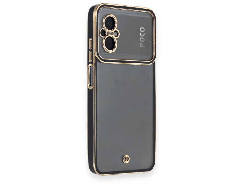 Newface Xiaomi Poco M5 Kılıf Liva Lens Silikon - Siyah