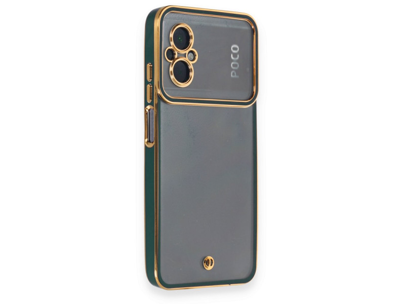 Newface Xiaomi Poco M5 Kılıf Liva Lens Silikon - Yeşil