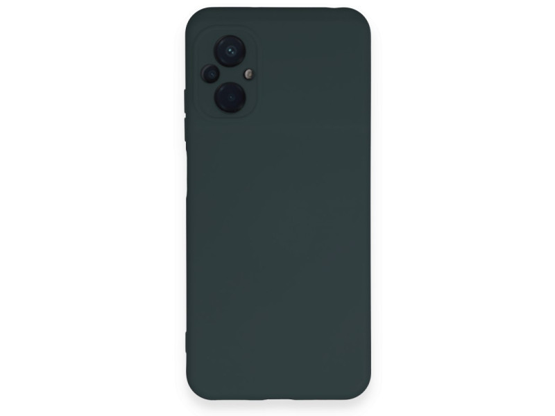 Newface Xiaomi Poco M5 Kılıf Nano içi Kadife Silikon - Koyu Yeşil