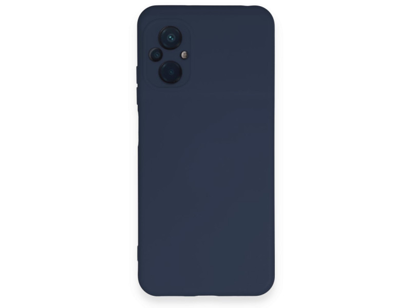 Newface Xiaomi Poco M5 Kılıf Nano içi Kadife Silikon - Lacivert
