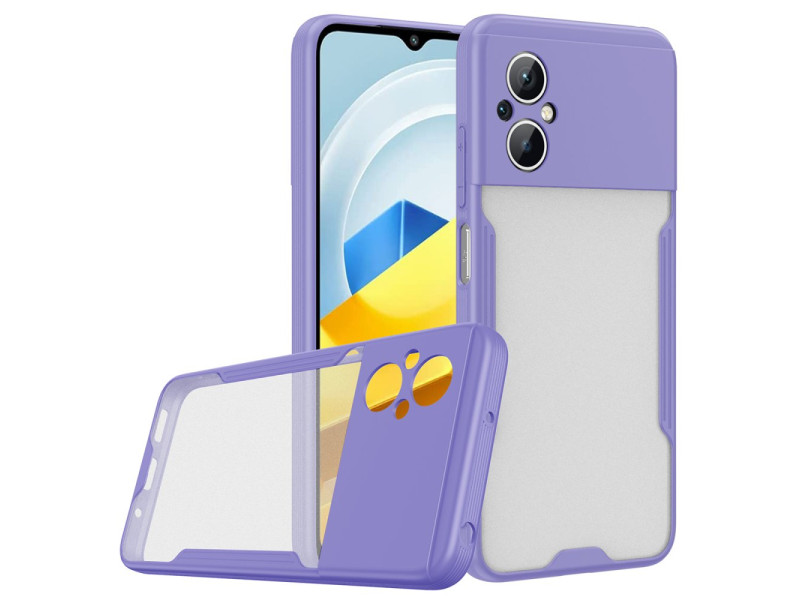 Newface Xiaomi Poco M5 Kılıf Platin Silikon - Lila