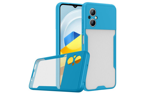 Newface Xiaomi Poco M5 Kılıf Platin Silikon - Mavi