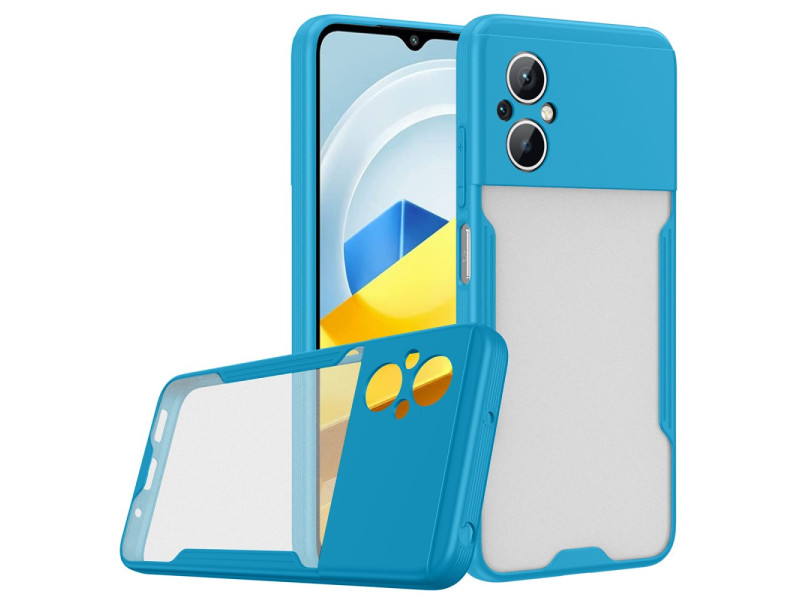 Newface Xiaomi Poco M5 Kılıf Platin Silikon - Mavi