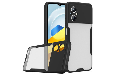 Newface Xiaomi Poco M5 Kılıf Platin Silikon - Siyah