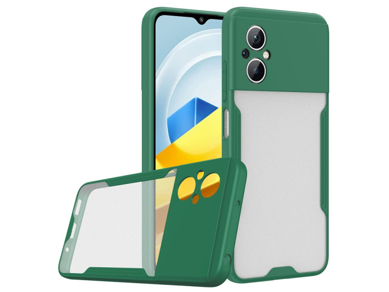 Newface Xiaomi Poco M5 Kılıf Platin Silikon - Yeşil