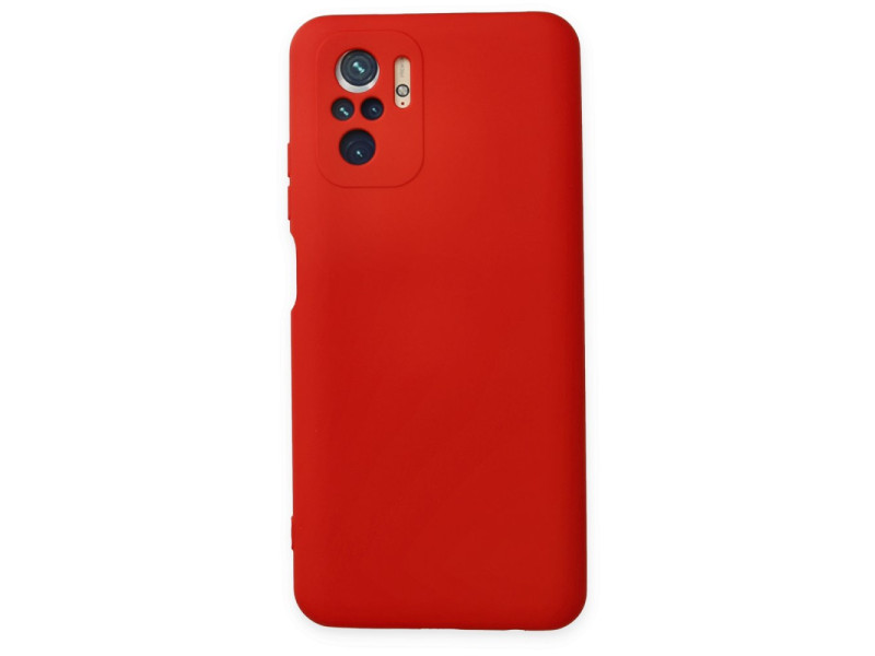 Newface Xiaomi Poco M5s Kılıf Nano içi Kadife Silikon - Kırmızı