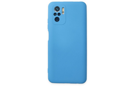Newface Xiaomi Poco M5s Kılıf Nano içi Kadife Silikon - Mavi