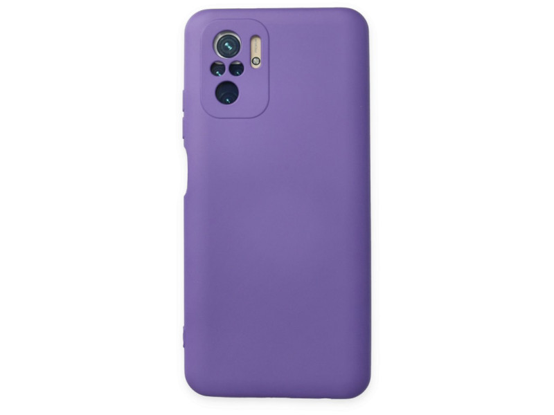 Newface Xiaomi Poco M5s Kılıf Nano içi Kadife Silikon - Mor