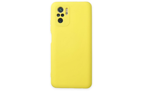 Newface Xiaomi Poco M5s Kılıf Nano içi Kadife Silikon - Sarı