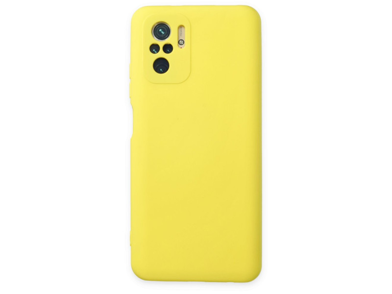 Newface Xiaomi Poco M5s Kılıf Nano içi Kadife Silikon - Sarı
