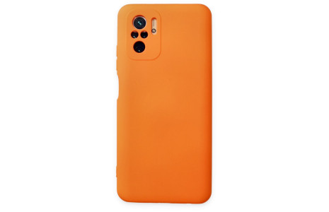 Newface Xiaomi Poco M5s Kılıf Nano içi Kadife Silikon - Turuncu