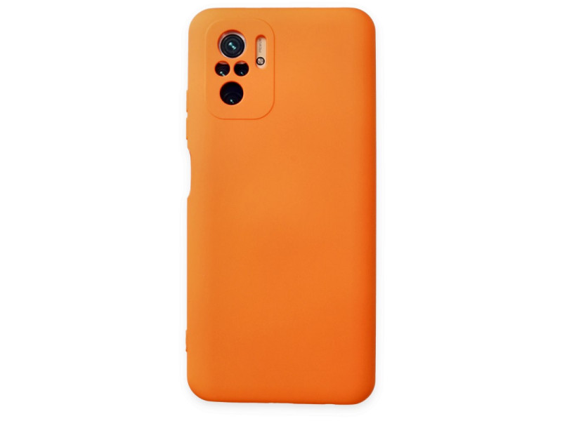 Newface Xiaomi Poco M5s Kılıf Nano içi Kadife Silikon - Turuncu